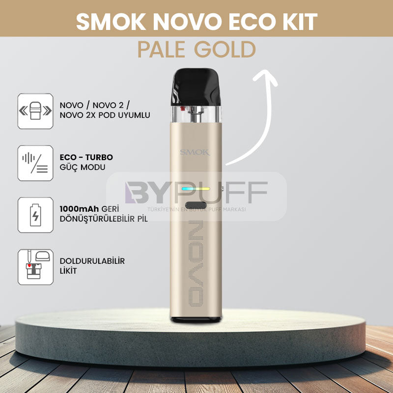 SMOK Novo Eco Pod Vape Kit - Pale Gold