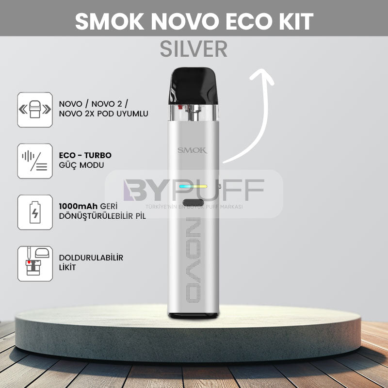 SMOK Novo Eco Pod Vape Kit - Silver
