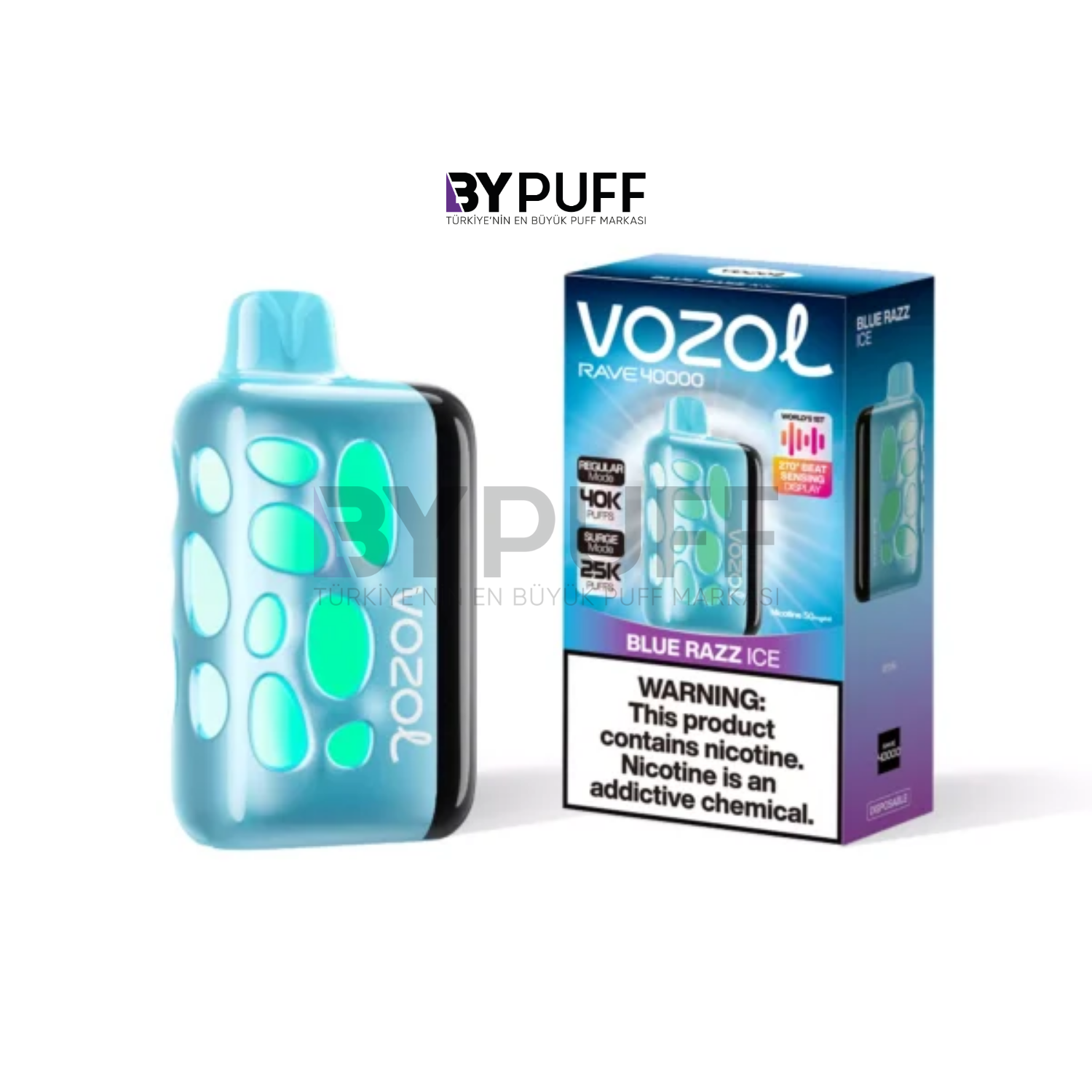 Vozol Rave 40000 Blue Razz Ice